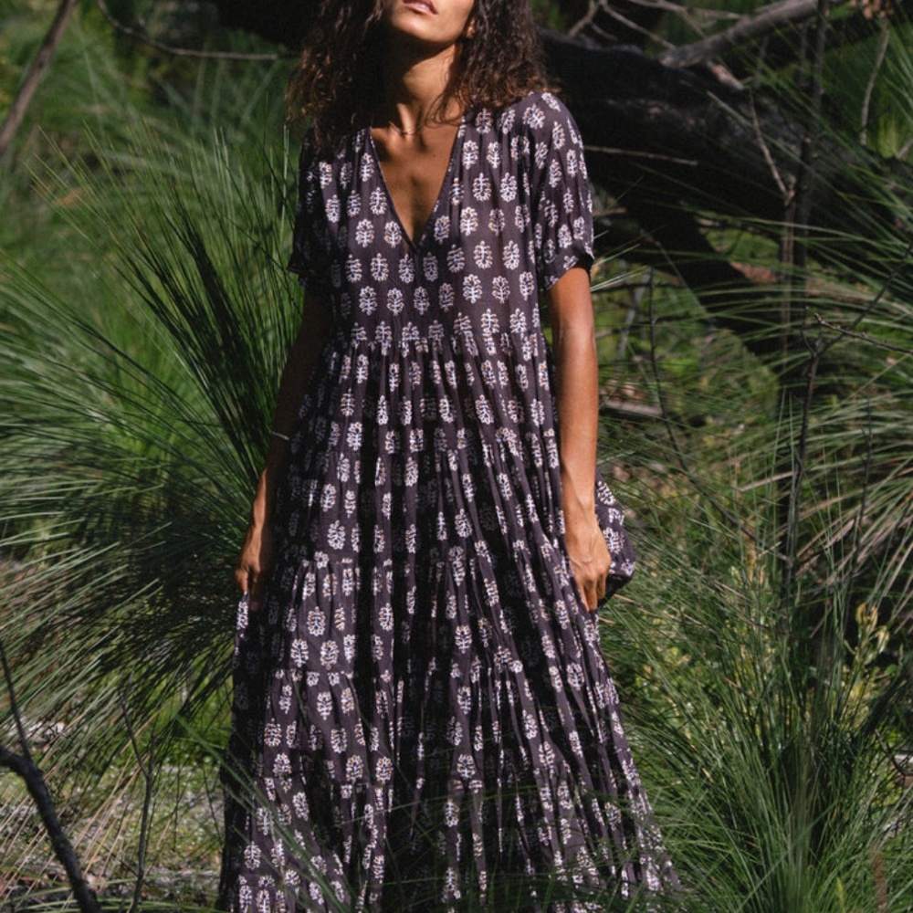 Daughters of India - Chaaya Maxi Dress ~ Eggplant